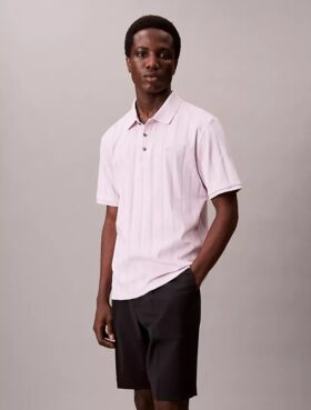 Polo classique à côtes multicolores