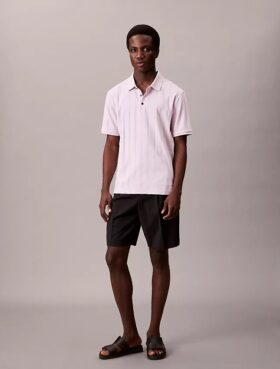Polo classique à côtes multicolores