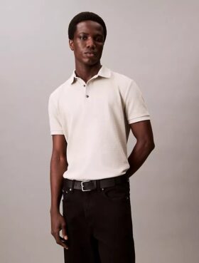 Polo classique en maille gaufrée