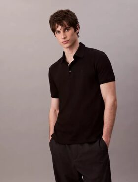 Polo classique en maille gaufrée