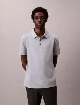 Polo classique en maille gaufrée