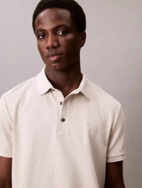 Polo classique en maille gaufrée