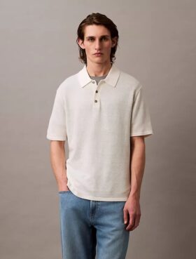 Polo classique en mélange de lin