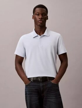 Polo classique en piqué de coton mélangé