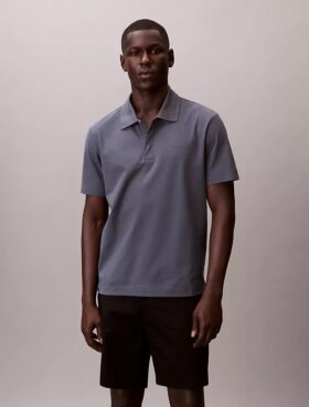 Polo classique en piqué de coton mélangé