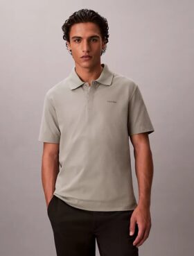 Polo classique en piqué de coton mélangé