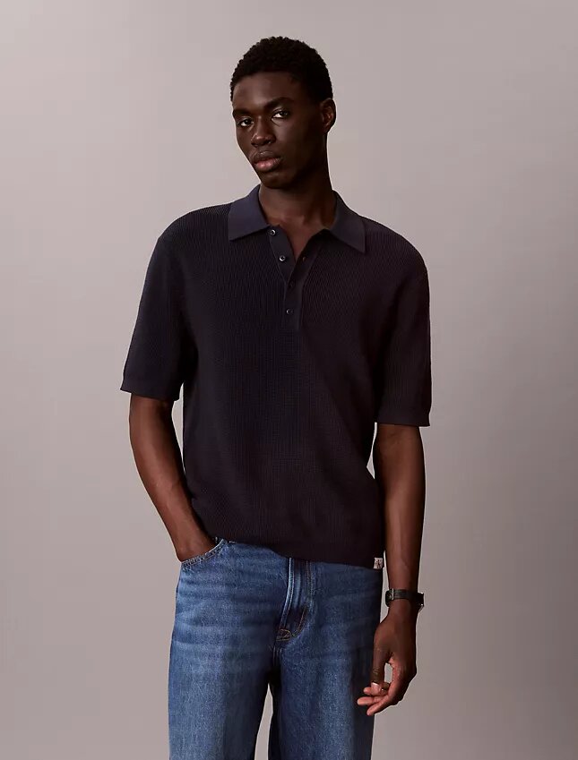 Polo en coton gaufré Polo en coton gaufré