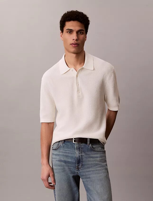 Polo en coton gaufré Polo en coton gaufré