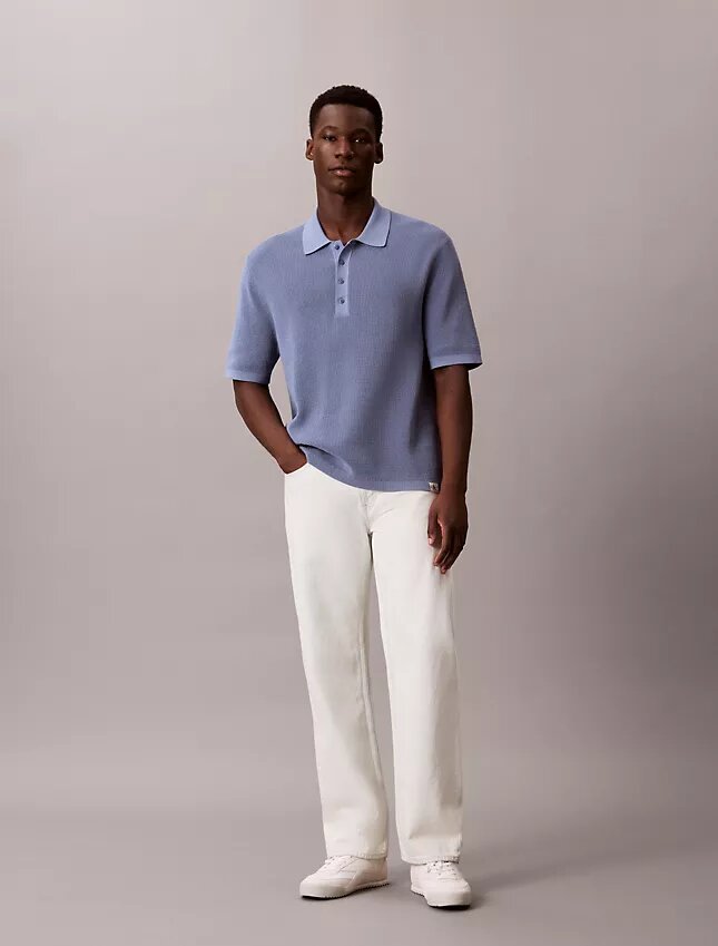 Polo en coton gaufré Polo en coton gaufré