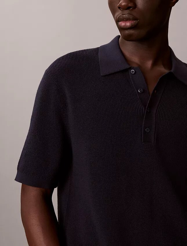 Polo en coton gaufré Polo en coton gaufré