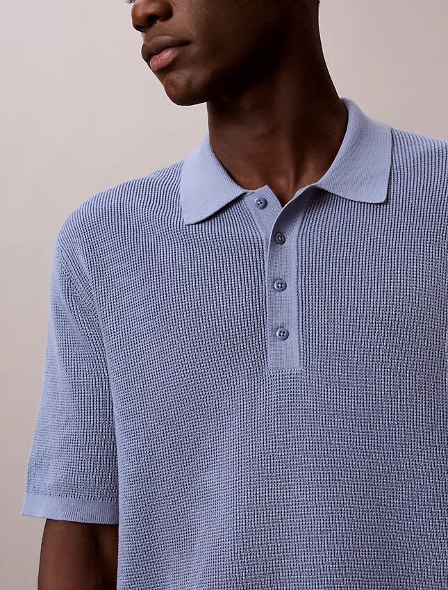 Polo en coton gaufré Polo en coton gaufré