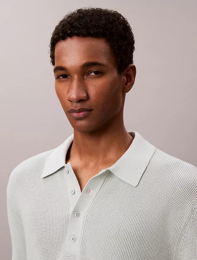 Polo en coton gaufré Polo en coton gaufré