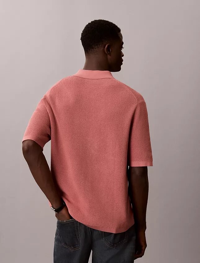 Polo en coton gaufré Polo en coton gaufré