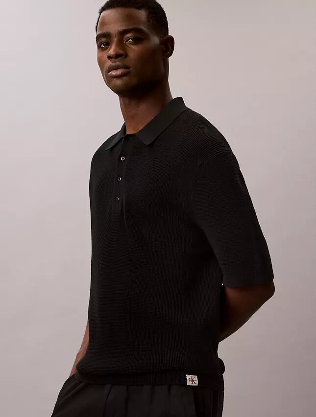Polo en coton gaufré Polo en coton gaufré