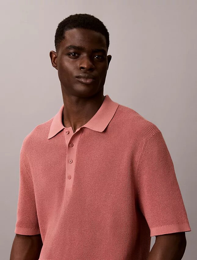 Polo en coton gaufré Polo en coton gaufré