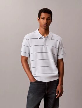 Polo en coton rayé