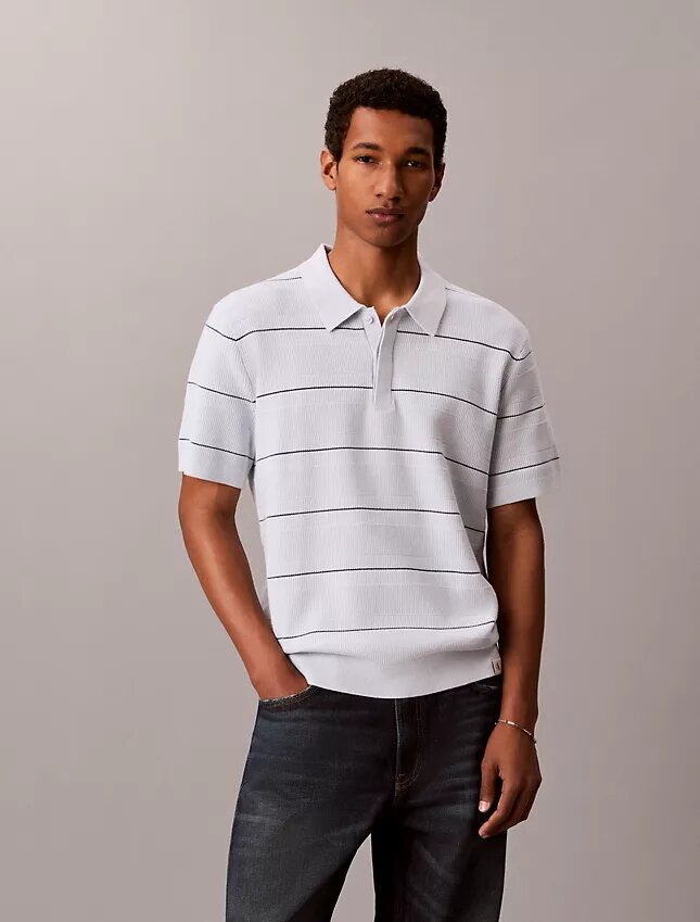 Polo en coton rayé Polo en coton rayé