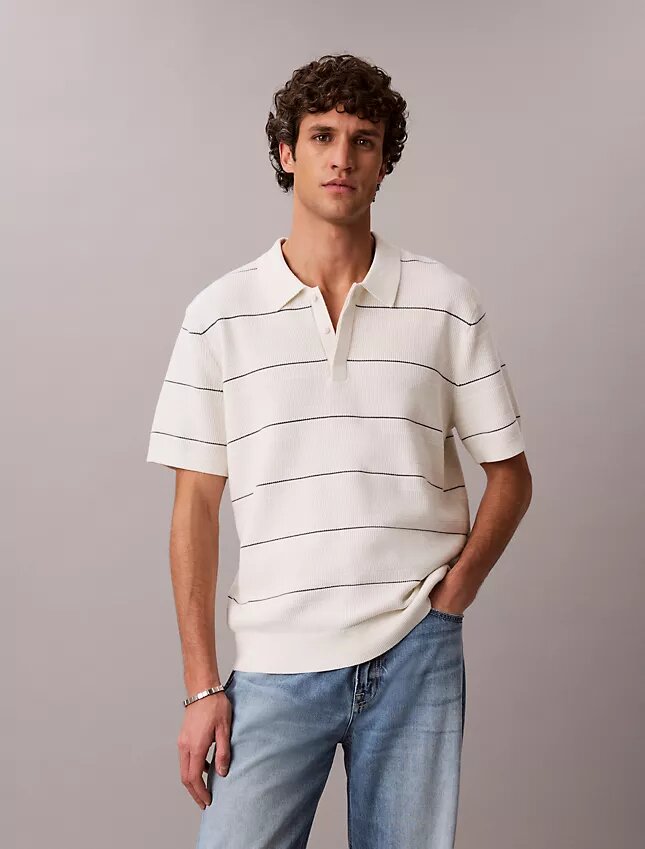 Polo en coton rayé Polo en coton rayé