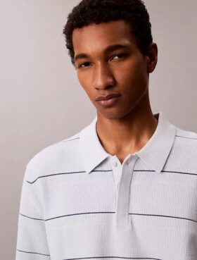 Polo en coton rayé