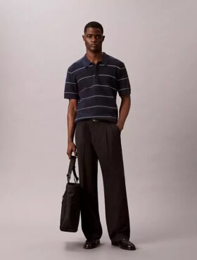Polo en coton rayé