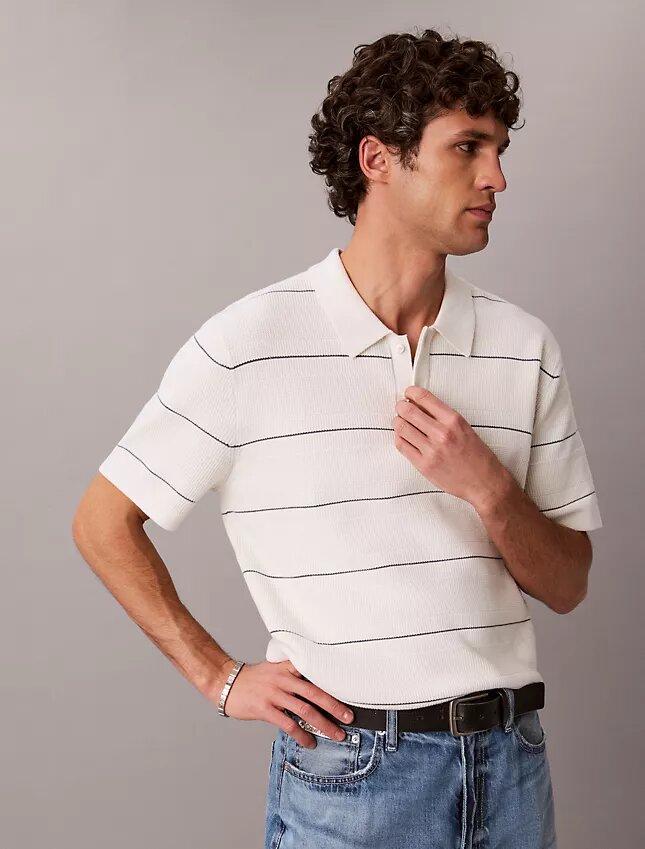 Polo en coton rayé Polo en coton rayé