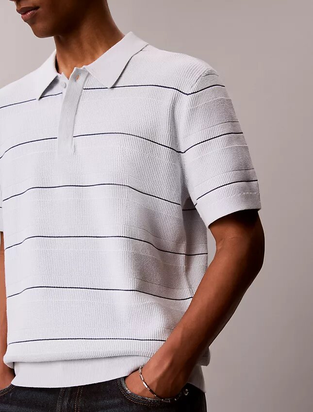 Polo en coton rayé Polo en coton rayé