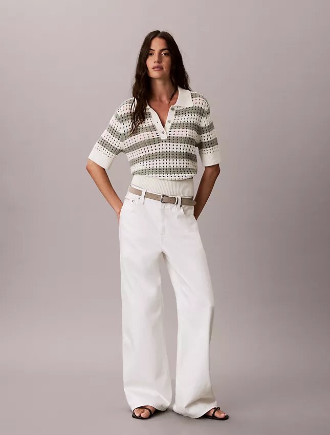 Polo en maille ajourée Polo en maille ajourée