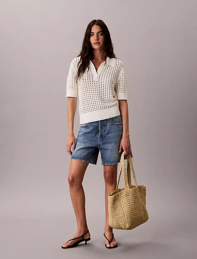 Polo en maille ajourée Polo en maille ajourée