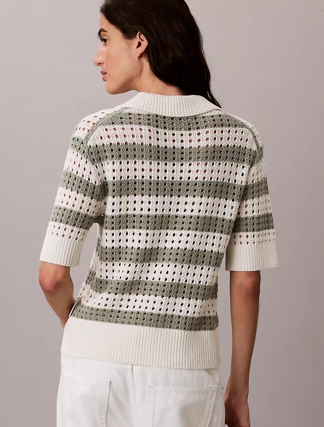 Polo en maille ajourée Polo en maille ajourée