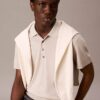 Polo en maille fine mélangée lyocell Polo en maille fine mélangée lyocell