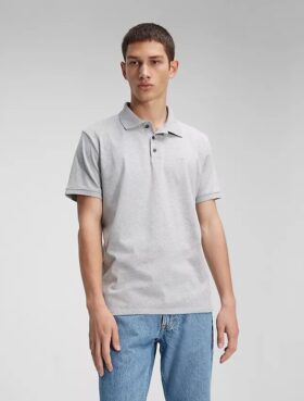 Polo en mélange de coton lisse