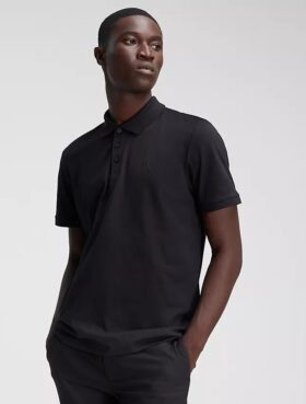Polo en mélange de coton lisse