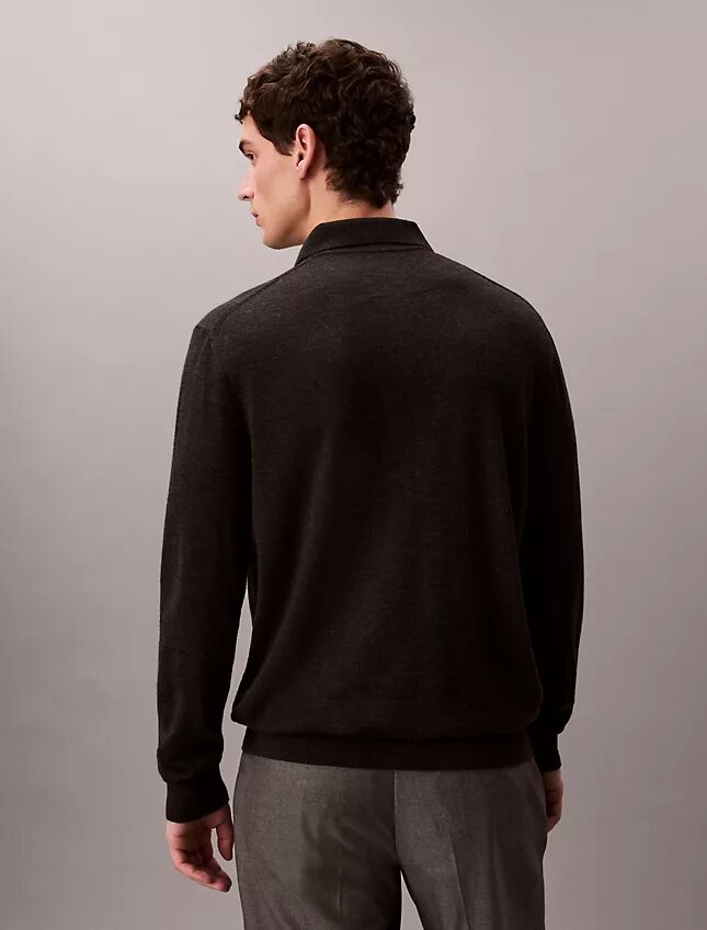 Polo en mélange de laine mérinos extra-fine Polo en mélange de laine mérinos extra-fine