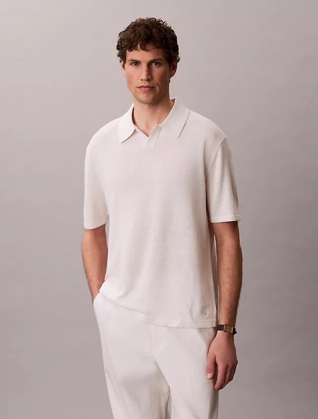 Polo en mélange de lin Polo en mélange de lin
