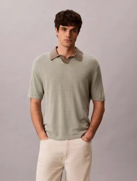 Polo en mélange de lin
