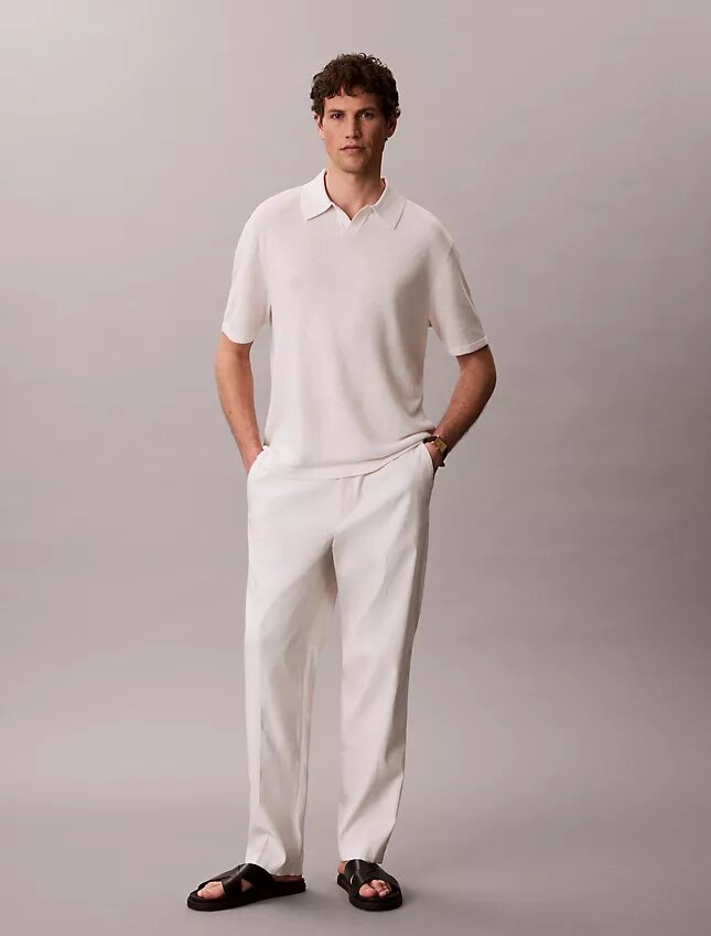 Polo en mélange de lin Polo en mélange de lin