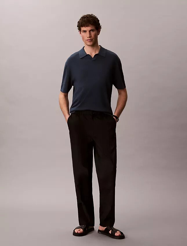 Polo en mélange de lin Polo en mélange de lin