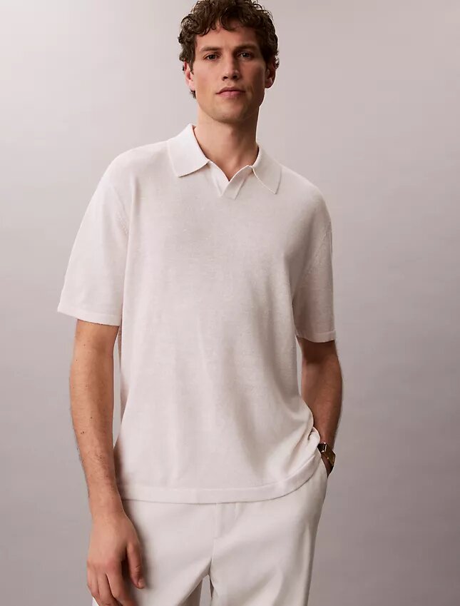 Polo en mélange de lin Polo en mélange de lin