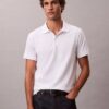 Polo monogrammé en coton mélangé lisse Polo monogrammé en coton mélangé lisse