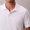 Polo monogrammé en coton mélangé lisse Polo monogrammé en coton mélangé lisse