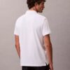 Polo monogrammé en coton mélangé lisse Polo monogrammé en coton mélangé lisse