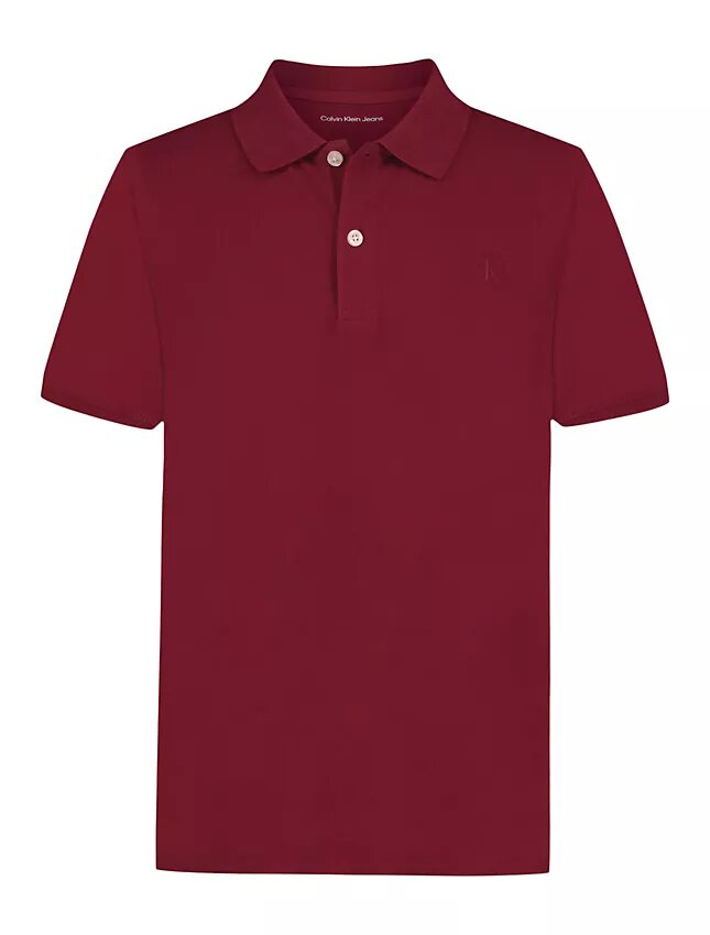 Polo pour garçons à monogramme ton sur ton Polo pour garçons à monogramme ton sur ton