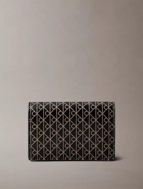 Porte-cartes accordéon avec logo emblématique sur toute la surface Porte-cartes accordéon avec logo emblématique sur toute la surface