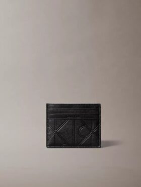 Porte-cartes avec logo en relief