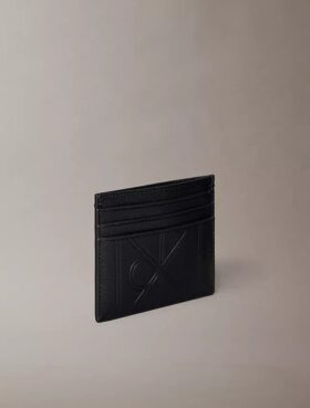Porte-cartes avec logo en relief