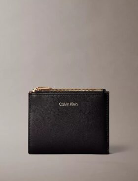 Porte-cartes à double fermeture éclair avec logo en feuille métallique