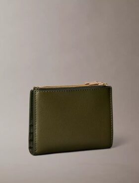 Porte-cartes à double fermeture éclair avec logo en feuille métallique