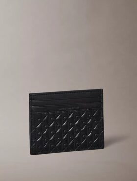 Porte-cartes entièrement gaufré avec un Monogram