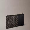 Porte-cartes à fermeture éclair sur le haut avec logo emblématique sur toute la surface Porte-cartes à fermeture éclair sur le haut avec logo emblématique sur toute la surface