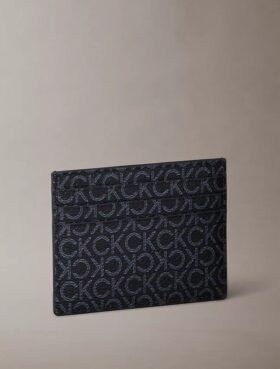 Porte-cartes à monogramme grainé